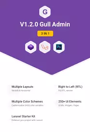 [HTML TEMPLATE] [LARAVEL] GULL - BOOTSTRAP ADMIN DASHBOARD TEMPLATE [Webmaster]