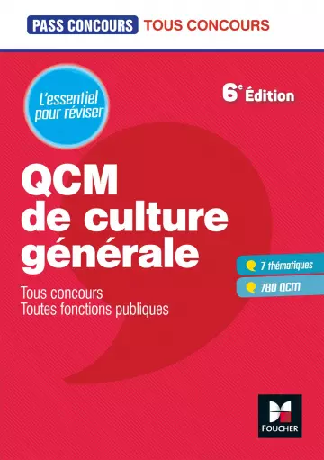 QCM de culture générale - Tous concours, toutes fonctions publiques  [Livres]