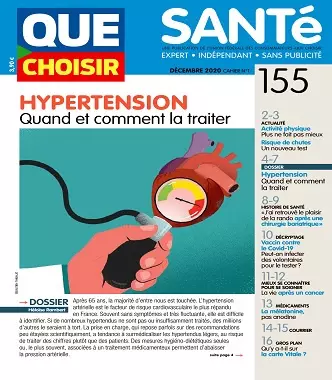 Que Choisir Santé N°155 – Décembre 2020  [Magazines]