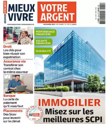 Mieux Vivre Votre Argent N°472 – Novembre 2021  [Magazines]