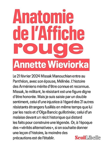 Anatomie de l'Affiche rouge  Annette Wieviorka  [Livres]