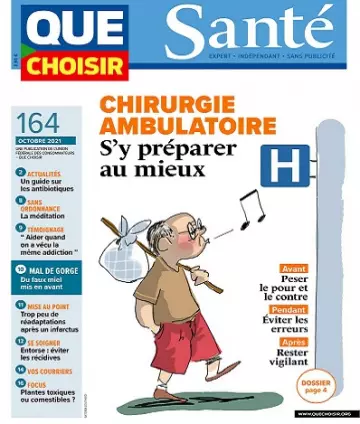 Que Choisir Santé N°164 – Octobre 2021  [Magazines]