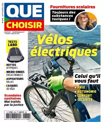 Que Choisir N°616 – Septembre 2022  [Magazines]